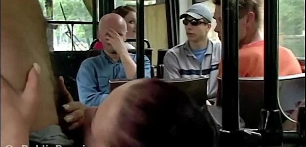  Extreme risky public transportation sex couple in front of all the passengers